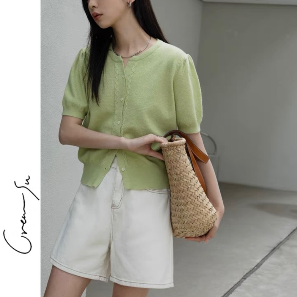 French Style Bottom Down Knit Top